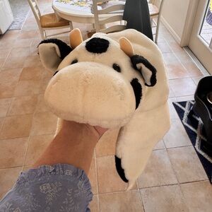 Adorable Cow-Themed Hat Firs Adults too